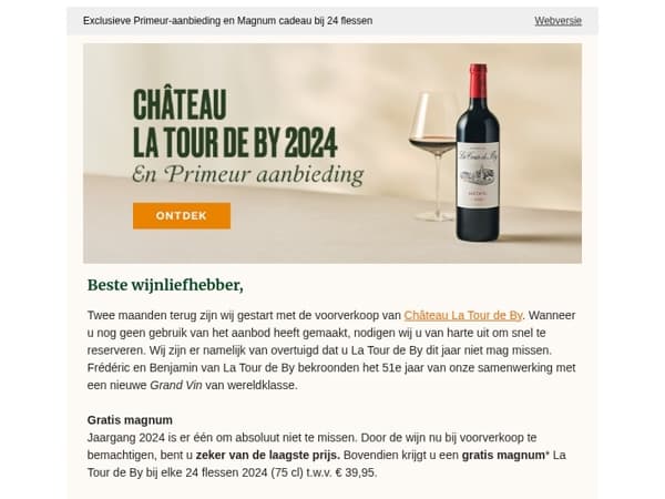 Mis La Tour de By 2024 niet voor de laagste prijs te reserveren