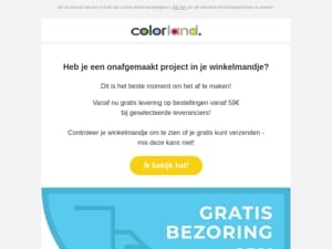 Vanaf nu gratis levering op bestellingen vanaf 59€!