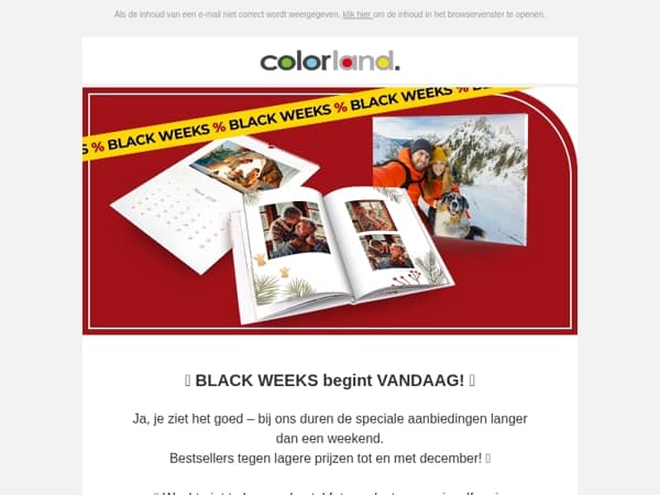 BLACK WEEKS gaat van start!