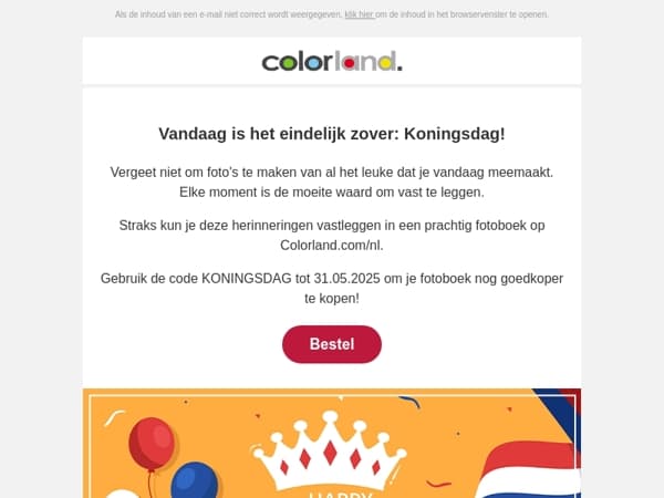 Vandaag is het eindelijk zover: Koningsdag!