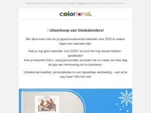Koop je fotokalender voor een geweldige prijs!
