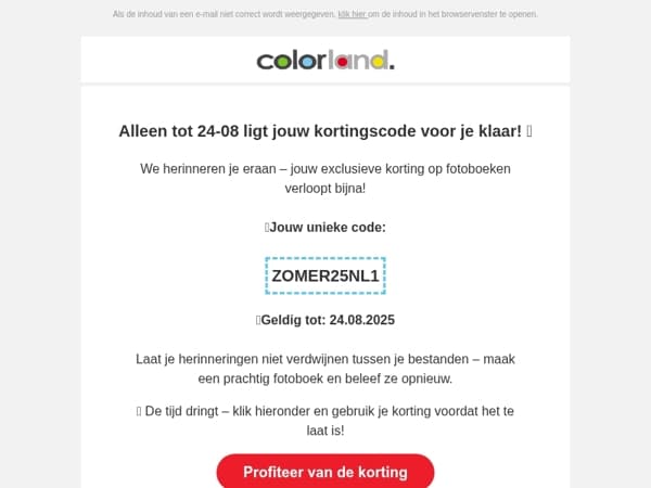 ⏰ Je korting op fotoboeken verloopt bijna! 📚