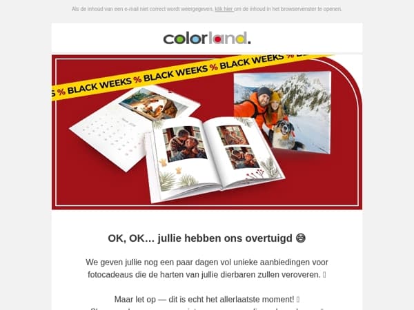 Op jullie verzoek... VERLENGEN WE DE BLACK WEEKS! 🖤