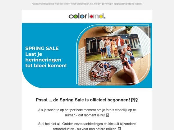 SPRING SALE gaat van start!