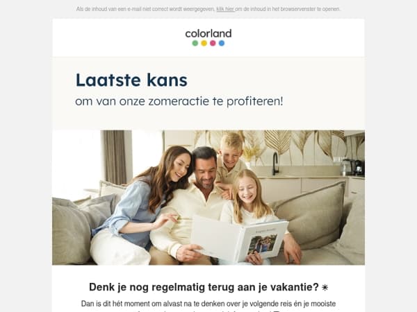Laatste kans om van onze zomeractie te profiteren!