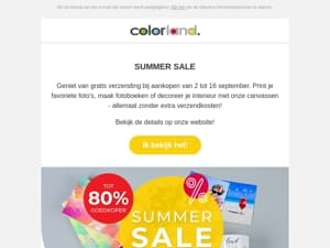 SUMMER SALE is aan!