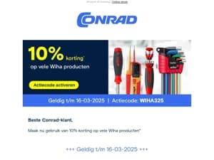 10% korting* op vele Wiha producten