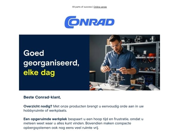 Goed georganiseerd, elke dag.