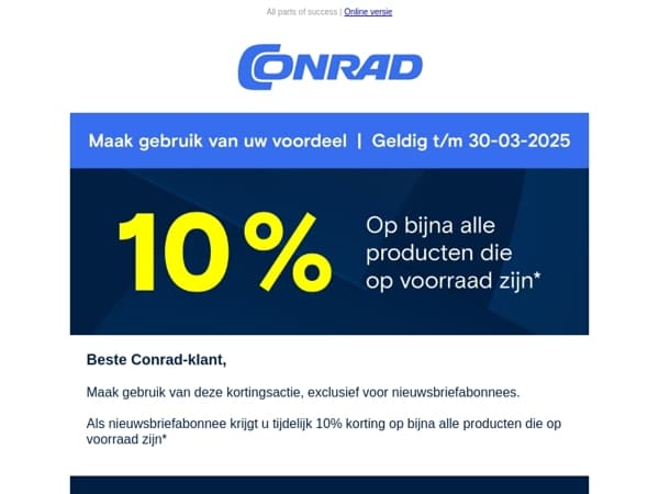 💥 10% korting op bijna alles.
