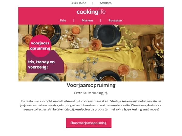 Hey, de voorjaarsopruiming is van start!