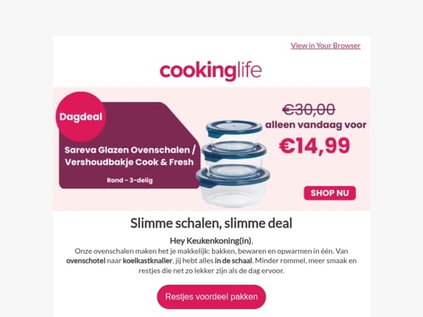 Met deze dagdeal zijn restjes nooit meer een probleem 🍲