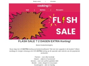 Alleen vandaag en morgen - 10% extra korting!