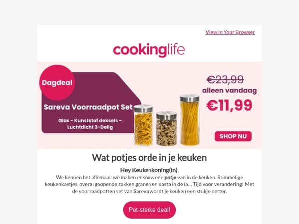 Pottenkijkers welkom: deze dagdeal wil je zien! 👀