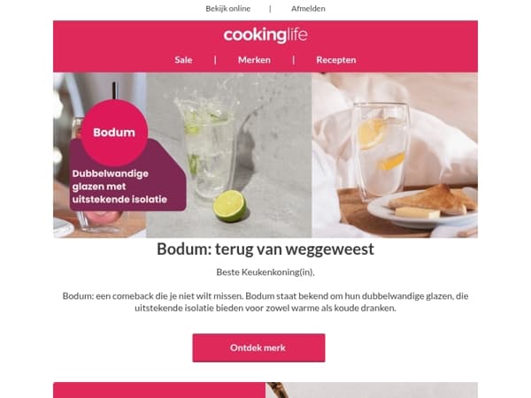 Terug & beter dan ooit: Bodum dubbelwandige glazen