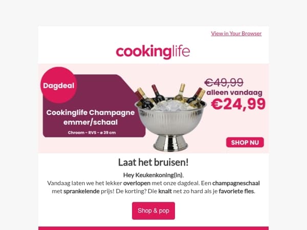 Een bruisende dagdeal vandaag! 🍾