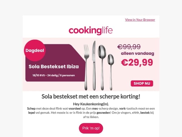Met deze dagdeal maak jij jouw tafel compleet (voor een prikkie!)🍴