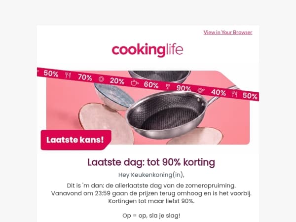Laatste dag: tot 90% korting 🔥