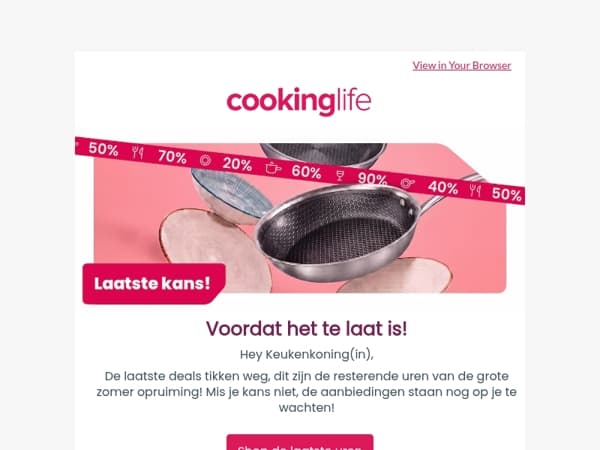 Dit is je allerlaatste kans op korting 👀