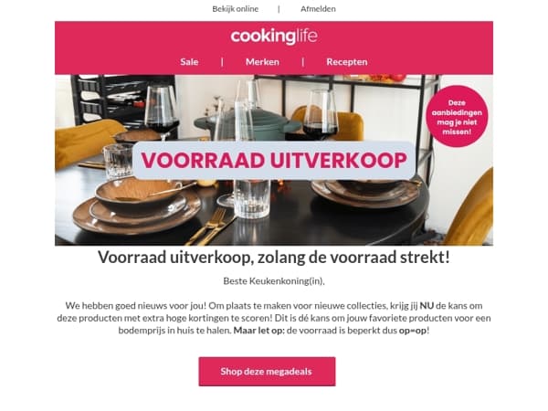 Extra sale: voorraad uitverkoop! 🎉