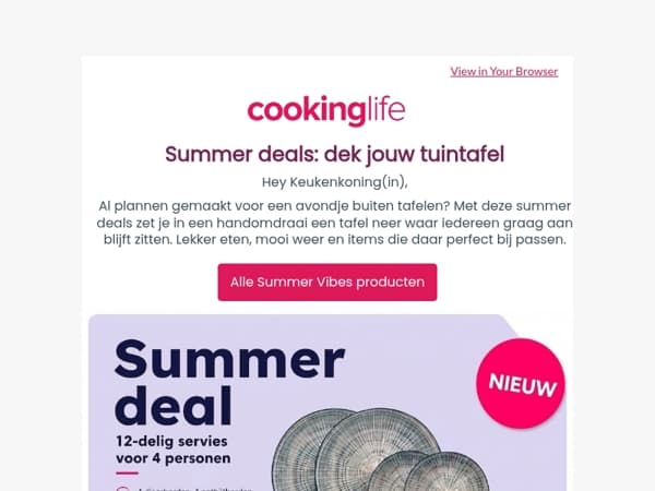 Klaar om deze zomer buiten te tafelen? 🌞