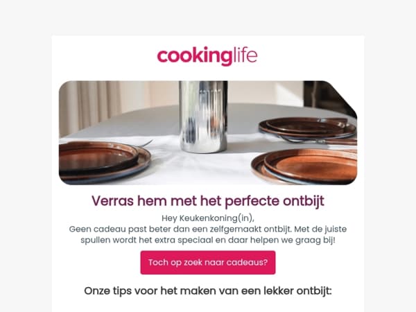Een ontbijt dat hij niet snel vergeet 🍽️
