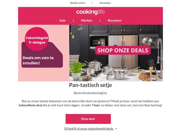 Vakantiegeld binnen? Trakteer jezelf op een pannenset! 🍳