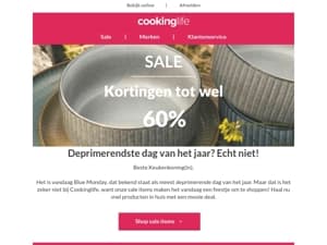 Geen Blue Monday voor jou dankzij onze sale 💙