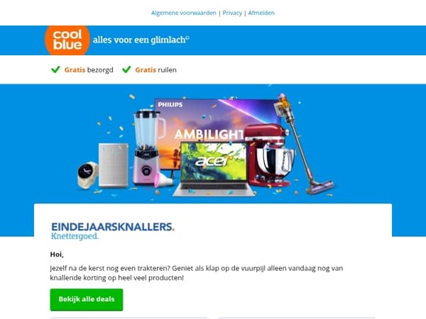 Je laatste kans om onze Eindejaarsknallers te scoren