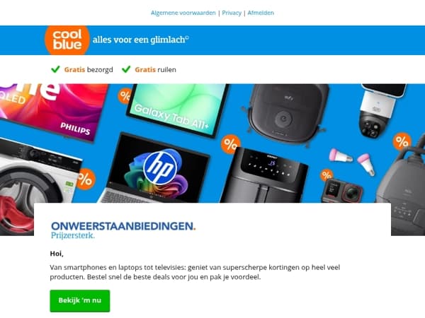 De beste Onweerstaanbiedingen voor jou