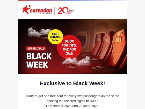 🚨 Last chance! Book 2, pay for 1!