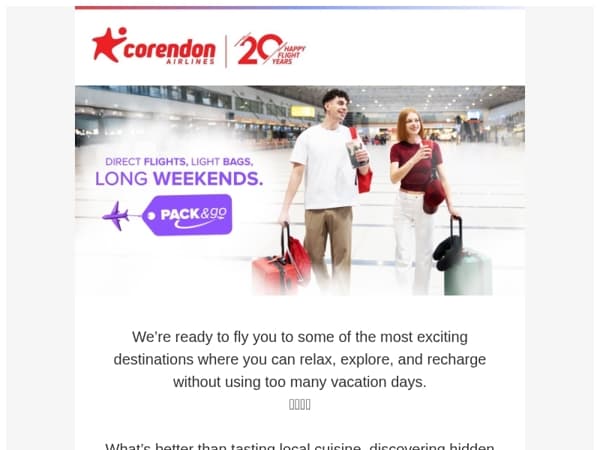 🎒 Pack & Go: Direct Flights, Light Bags, Longer Weekends!