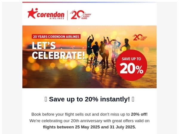 🚨 Hurry, get up to 20% off!