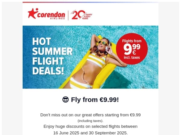 🏆 Selected flights starting at just €39.99!