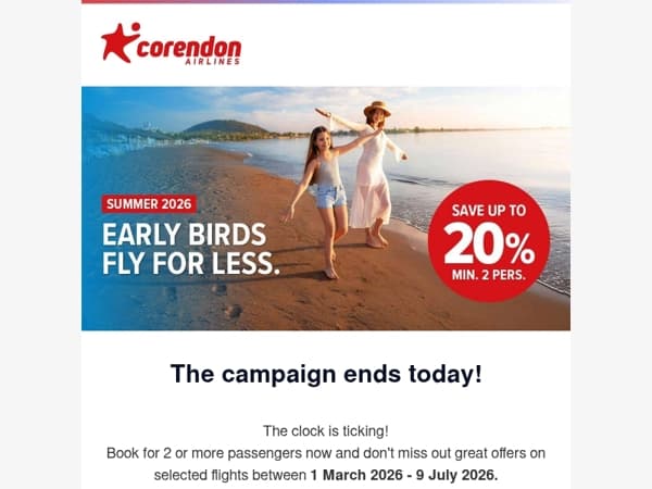 🚨 Final call to enjoy up to %20 off!