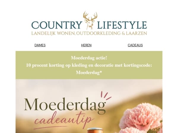 Speciale Moederdag actie met kortingscode: Moederdag!