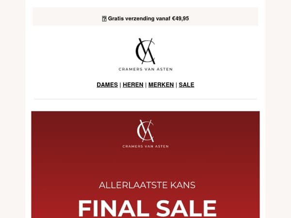 🚨 LAATSTE KANS: FINAL SALE 🚨