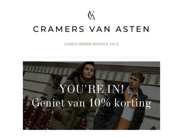 10% korting op jouw bestelling