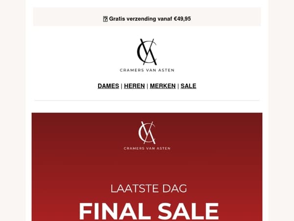 LAATSTE KANS ⏰ 20% EXTRA korting op sale