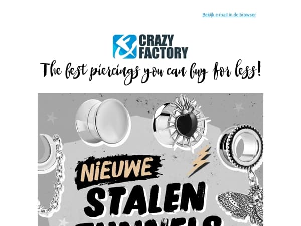 🎉 Lobe-launch! Nieuwe tunnels en plugs in staal en glas, .