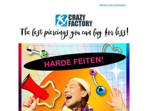 ✨ Een nieuwe look voor minder: 30% korting op gezichtspiercings, 