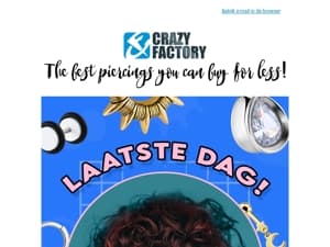 ⚡️ Haast je, voor het te laat is: Laatste dag om 25% te besparen op oorpiercings, 