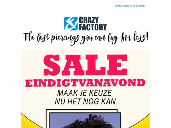 ⏰ Laatste kans: 25% korting op tunnels en plugs, geldig tot middernacht, 