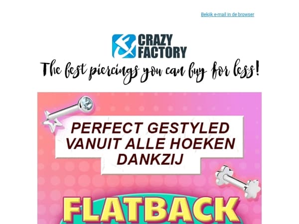 Flatback labrets die eens iets anders zijn 🔄, !