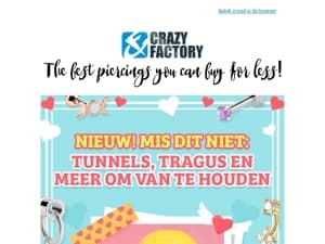 ✨ Nieuwe tragus, tunnels en nog veel meer om van te houden, 