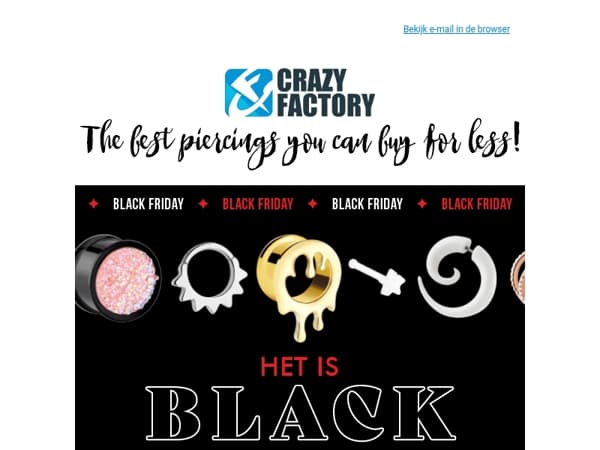 ⚡️ Het is Black Friday! Vanaf nu 30% korting op ALLES, !