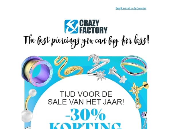😈 Monster-sale! We geven 30% korting op onze top 1.000, 