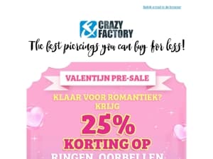 🌷 Wees je eigen Valentijn met 25% korting, 
