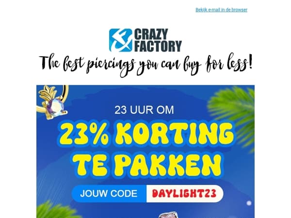 ☀️ Alleen vandaag: Vier de zomer met 23% korting op alles, !
