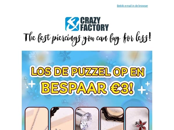 🔎 Los de puzzel op en bespaar €3, 