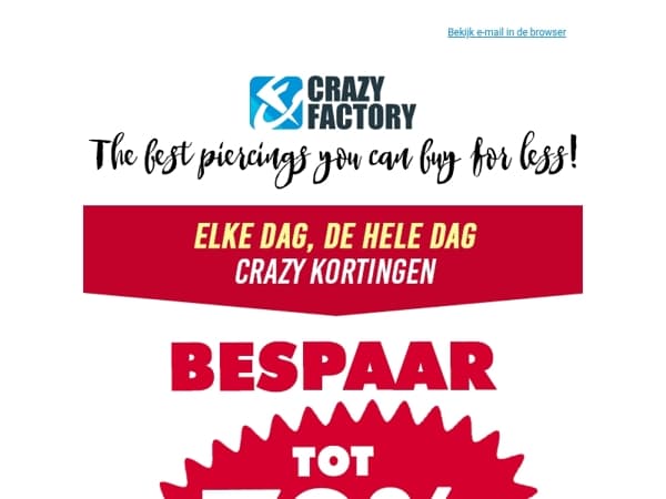 De uitverkoop die nooit eindigt: tot 70% korting 💸  